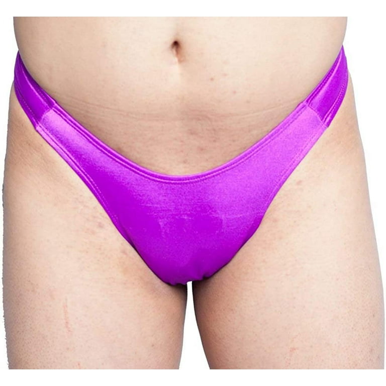Tucking Gaff Thong Panty For Crossdressing Men and Trans-Women, Purple Size  Large 