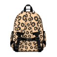 thumbnail image 3 of Brown and Brown Leopard Print Cute School Backpack Bag for School with Padded Back and Adjustable Shoulder Straps 15.25"x11.5"x5.25", 3 of 5