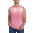 thumbnail image 3 of Uemuo Sparkly Pink Glitter Pattern Men's Sleeveless T-Shirt,Muscle Athletic Tank Top, Moisture-wicking Quick-dry Breathable Classic Tee Top for Gym Run Outdoor Sports-X-Large, 3 of 8