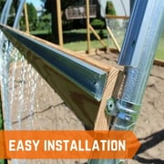 Farm Plastic Supply - Spring Wire & Lock Channel - (10 Pack) - Stainless Steel 6.5 ft Spring Lock Track & U-Channel Bundle for Greenhouse Plastic Polyethylene Film or Shade Cloth