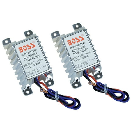 - 2) New Boss B15N 12 Amp 180W Car Radio/Amplifier Noise Suppressor Audio 12V B15