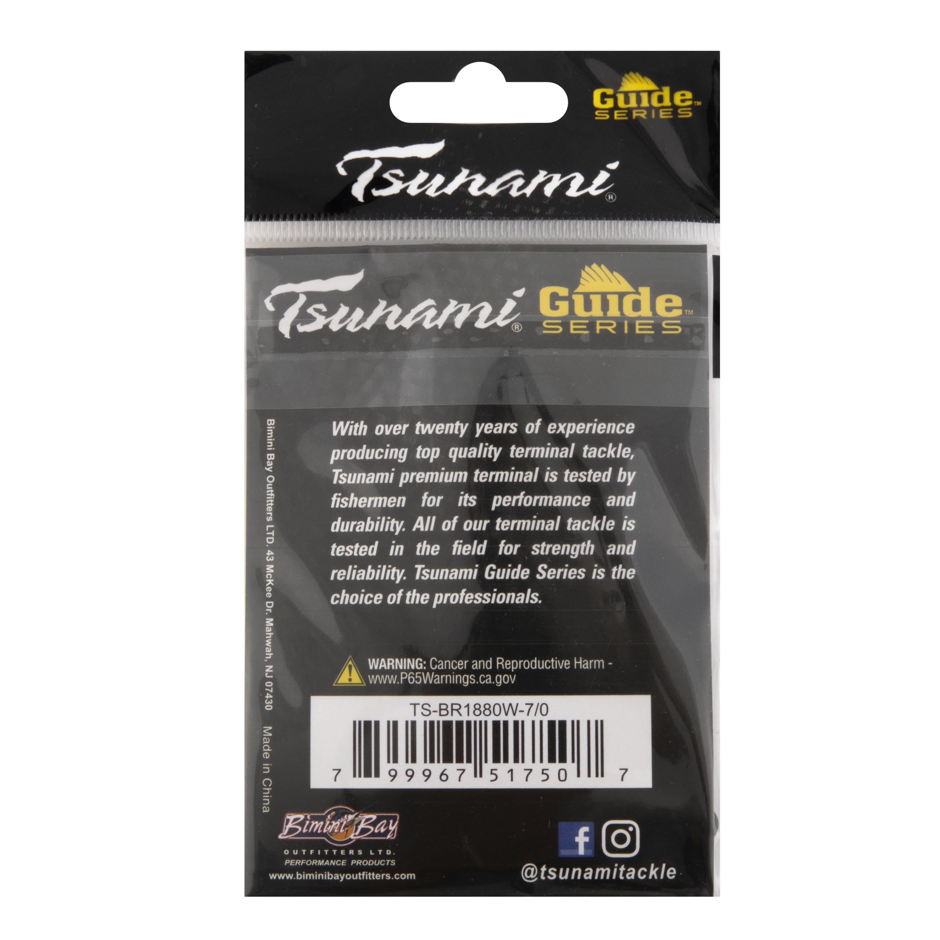 Tsunami Bluefish Rig – 7/0 Hook, 18" Wire Leader, 80 lb. Test