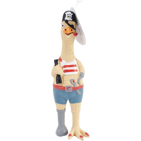 UPC: 0070049103963 | Small Captain Jack Rubber Chicken Dog Toy 9 Tall-