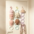 thumbnail image 4 of Hat Organizer for Closet, Hangable Baseball Cap Hanger Rack with 4 Clips, Wall Mount Hat Storage Holder for Door Wardrobe Bedroom Dorm Room Hotel Entryway, Space Saving Cap Display Organizer, E, 4 of 5