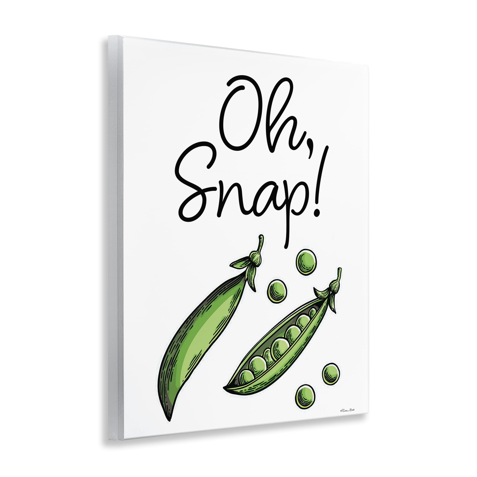 Stupell Industries Oh Snap Peas Wall Plaque Art, design by Susan Ball