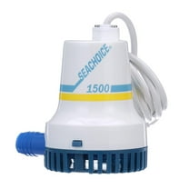 Seachoice Durable Bilge Pump, 1,500 GPH, 12V, 8.0 Amps, 10A Fuse