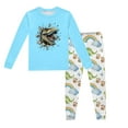 thumbnail image 1 of Fshinging Boys Matching Sets Spring Autumn Cute Cartoon Dinosaur Print Pajamas Suit 2 Piece Set Garçon Ensemble, 1 of 4