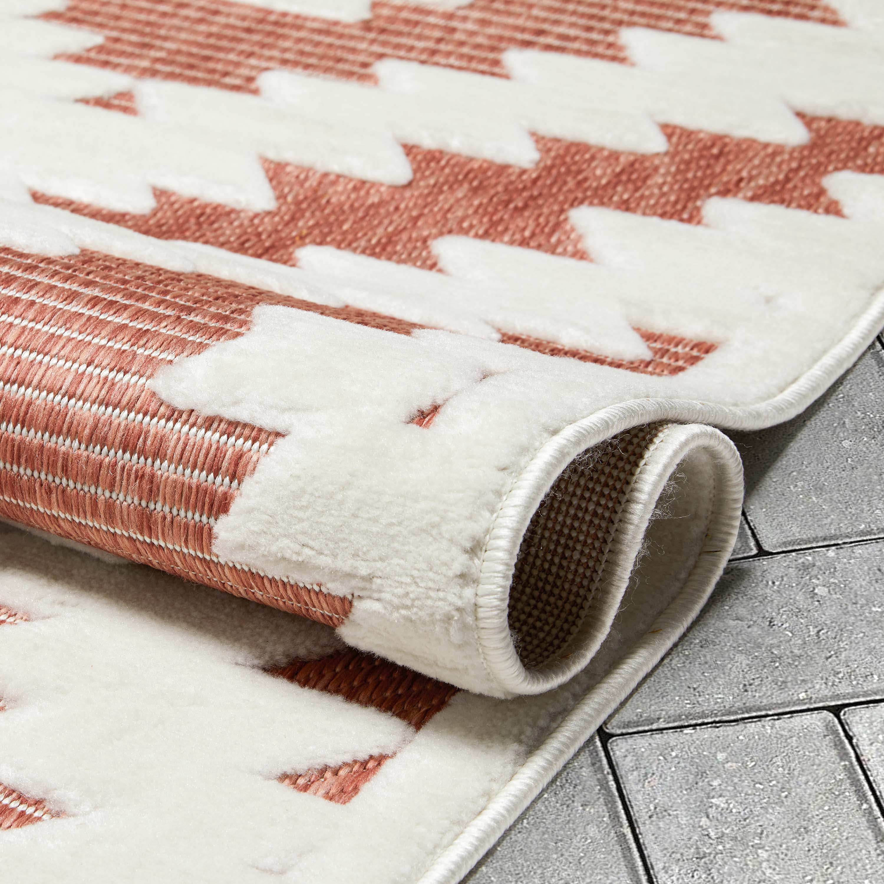 Well Woven Sila Keiko Modern Moroccan Terracotta 2'3" x 7'3" Runner Indoor/Outdoor Rug