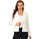 thumbnail image 1 of INSPIRE CHIC Chaqueta de mezclilla lavada de manga larga con botones y solapa con muesca para mujer Azul clásico XL, 1 of 4