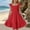 Red, variant on BRGZLK Girls Summer Dresses Trendy Solid Color Ruffle Sleeve Square Neck Pleated Layered A-Line Dress Green 11-12 Years