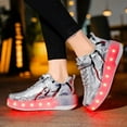 thumbnail image 4 of YAZI Kids Roller Shoes Boy Girl Sneakers with Wheels Become Sport Sneaker with Led for Christmas Birthday Children Show Gift, 4 of 13