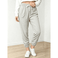 thumbnail image 4 of Women's Drawstring Joggers - Casual High Waisted Sweatpants with Pockets, Soft Relaxed Fit Athletic Lounge Pants, Ankle Cuffed Tapered Leg Workout Trousers for Running, Gym, Yoga & Daily Wear, 4 of 6