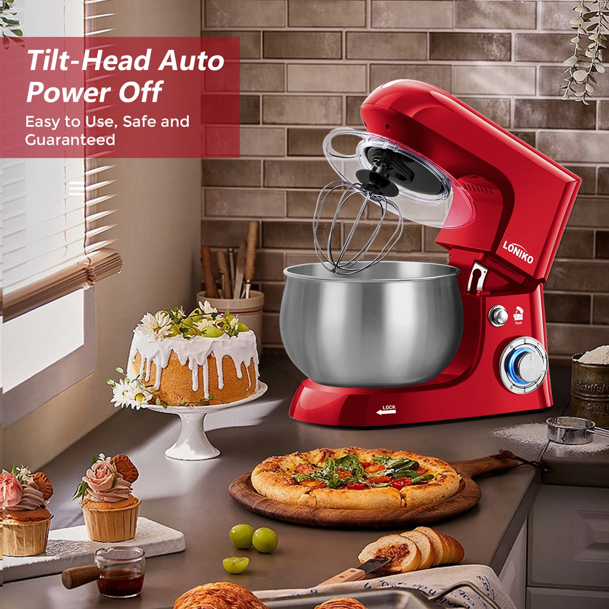 3.2 Qt Low Power Tilt-Head 6- speed Stand Mixer PINK & Other Color opt –  Kitchen in the box