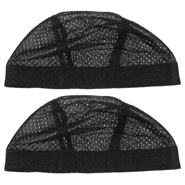 SHISUYAN Lot de 2 Filets Noirs pour Perruques Bonnets de Coiffure pour Coiffe Usage Quotidien