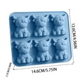 thumbnail image 3 of Mini Highland Cow Ice Cube Mold Funny 3D Silicone Tray for Making Cute Animal Ice Cubes Perfect for Whiskey Cocktails Beer and Drinks Novelty Gift, 3 of 8