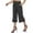 Dark Grey, variant on BLOCLOALO Capri Pants Wide Leg Pants 2025 Womens Pants Loose High Waisted Wide Leg 3/4 Pants Drawstring Casual Trousers with Pockets Elastic Waist Pants Pants with Pockets Womens Pants Trendy Beige L