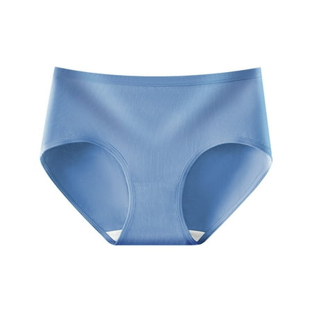Seasonal Savings  Women s Cotton Underwear  Breathable Seamless  Comfort Fit  Daily Wear  Soft Elastic Waistband  for Work  Travel  Casual  Clearance Plus Size Womens Clothing | Blue L | Sopatenor