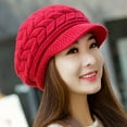 thumbnail image 4 of Diufon Women's Knitted Beret Cap Casual Comfy Wide Brim Painter Hat Ladies Trendy Versatile Solid Color Hats, 4 of 5