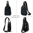 thumbnail image 2 of Tinyat Crossbody Bag for Men Black Diagonal Zipper Outdoor Hiking Anti-Theft Waterproof Shoulder Bag, 2 of 7