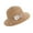 Khaki, variant on Ludlz Women Straw Hat Flower Wide Brim Caps Summer Beach Hat Sun Protective Hat