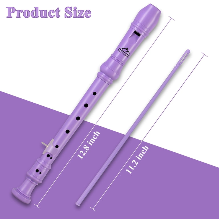 EastRock Soprano Recorder, 3-Piece Purple photo 3