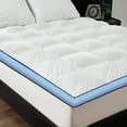 thumbnail image 4 of Unikome King Size Mattress Topper Thick 100% Cotton Cooling Mattress Pad Cover with Deep Pocket (8"-21"), Overfilled 7D Down Alternative Filling Cotton Pillow Top Cooling Hotel Mattress Protector, 4 of 9