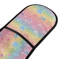 thumbnail image 2 of Dailycode Double Sided Oven Mitt with Loop Heat Resistant Kitchen Long Potholders 7" x 35" Rainbow Hearts, 2 of 6