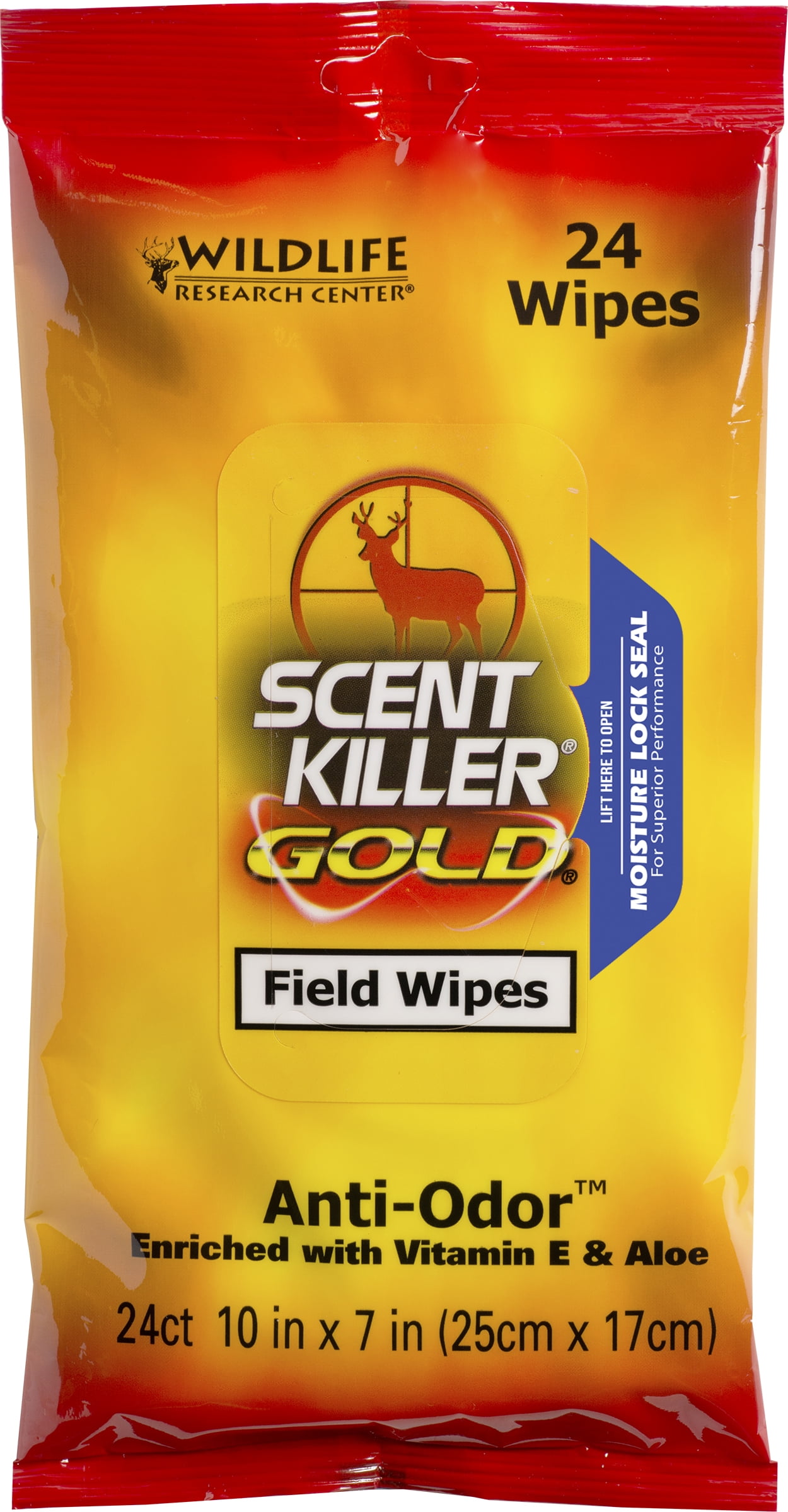 (2 pack) Wildlife Research Center Scent Killer Gold Field Wipes 24 pack for Hunting