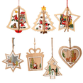 thumbnail image 1 of Colgante de copo de nieve de madera grande personalizado para decorar el árbol de Navidad, decoración colgante de Navidad, adornos navideños, 1 of 4