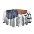 thumbnail image 5 of Round Waterproof Tablecloth 60×60 Inch, Boho Style Reusable Indoor/Outdoor Durable Table Cover for Party Kitchen Dinner Room Decor, 5 of 6