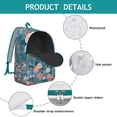 thumbnail image 3 of Romantic Rose Floral Print Backpack – Lightweight Artistic Canvas Daypack with Oxford Durable Anti-theft Build, 3 of 5