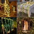 thumbnail image 2 of Artificial Ivy Leaf Plants Vine with 100/50/20 LED String Light,Green Vines Garland, Hanging for Home Kitchen Office Wedding Wall Décor, 2 of 13