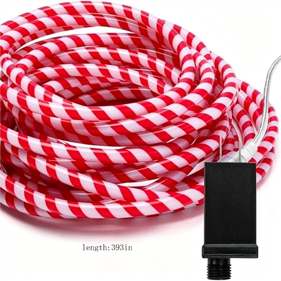 LED Candy Cane Rope Lights Waterproof Flexible for Outdoor Christmas Garden Yard