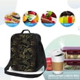 thumbnail image 4 of Balery Gold Gloss Outline Floral Caja de Almuerzo y Bolsa de Almuerzo para Hombres y Mujeres, Bolsa de Almuerzo Reutilizable con Gran Capacidad, Bolsa de Almuerzo Aislada, 4 of 7