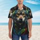 thumbnail image 2 of Fotbe Realistic Style Colorful Wolf Camisa Hawaiana para Hombre Unisex – Camisa Casual de Verano con Botones de Manga Corta de Algodón y Lino,XX-Large, 2 of 7