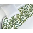 thumbnail image 3 of Leaf Print Bed Runner, Nature Themed Pattern of Continuous Branches in Watercolor Design, Decorative Accent Bedding Scarf for Hotels Homes & Guest Rooms, Twin, Olive Green Khaki White, by Ambesonne, 3 of 3