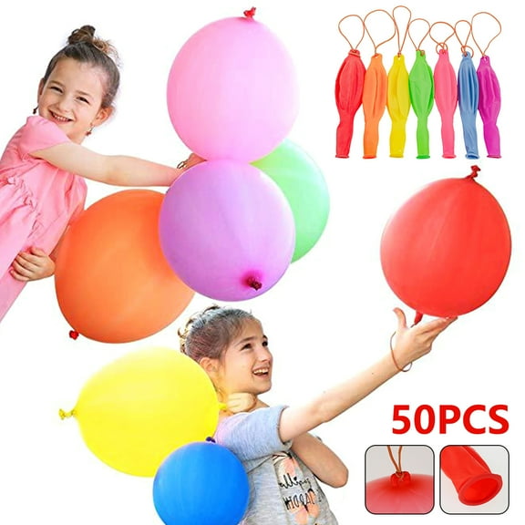 Fznkrag 50pcs Balloons Coordination Ability Training Colorful Punch Balloons for Indoor/Outdoor