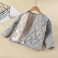 thumbnail image 6 of PIWHJQK Boys Girls Long Sleeve Hoodless Leisure Coat Kids Quilted Silk Cotton Thicken Long Sleeve School Uniform Jacket Kids Coat, 6 of 6