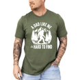 thumbnail image 4 of A Dad Like Me Shirt for Men Hard to Find Funny Bigfoot Sasquatch Father's Day Graphic Tee Military Green Shirt XL, 4 of 5
