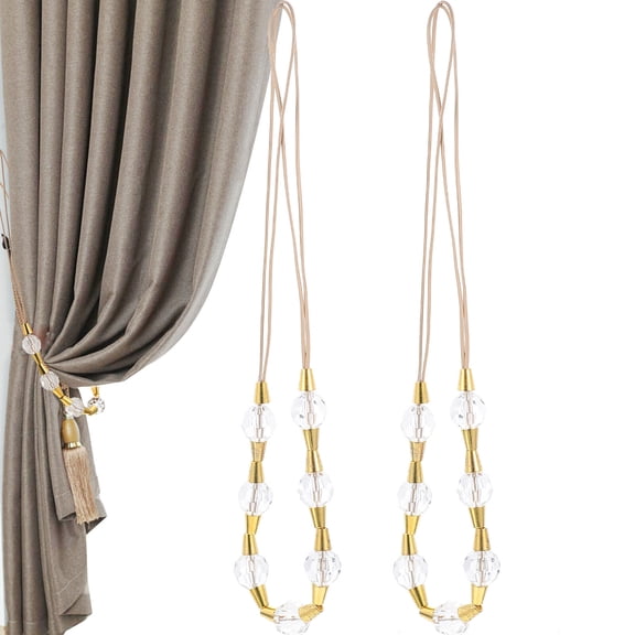 NIAIZEK Set of 2 Beige Decorative Curtain Tiebacks Rope Holdbacks for Living Room and Bedroom Window Drapes