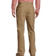 thumbnail image 2 of NEW Brown Mens Size 34x29 Classic Fit Flat-Front Chino Pants, 2 of 3