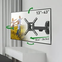 Barkan TV Wall Mount, 13 - 43 inch Full Motion Patented Flat / Curved Screen Bracket, Holds up to 55lbs, Fits LED OLED LCD