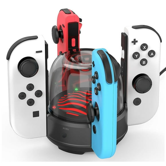 Base Con Cargador 4 En 1 Compatible Con Control Joycon De N Switch