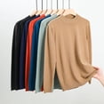 thumbnail image 2 of Suéter de cuello alto medio para hombre, suéter de otoño e invierno, ropa interior para jóvenes y de mediana edad, suéter de manga larga de color sólido, 2 of 6