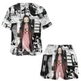 thumbnail image 4 of Demon Slayer Nezuko Women Pajamas Set Loungewear Sleepwear 2 Piece PJ Sets, 4 of 8