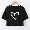 thumbnail image 4 of Plebaso T-Shirts Graphiques Courts pour Femmes Manches Courtes Imprimé Slim Col Rond T-Shirts d'Été Décontractés pour Femmes, 4 of 5