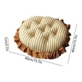thumbnail image 3 of Lenkho Striped Tufted Round Seat Cushion with Ruffle Edge, Soft Padded Decorative Chair Pad, Comfort Thick Floor Sitting Cushion for Dining Chair, Kitchen Seat, Living Room, Bedroom Balcony, 3 of 6
