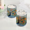 thumbnail image 2 of Yayeee 2 Pack Qtip Holder Bathroom Cotton Swab Canister with Lid Clear Dispenser Set, Art Goldfish, 2 of 6