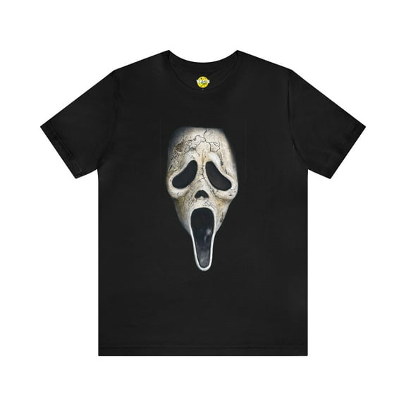 Halloween Aged Ghostface Mask Short Sleeve T-Shirt