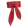 thumbnail image 4 of fenteer Women's Wide Belt Cinch Elegant Self Tie Around Belt for Sweater Coat Blouse Red, 4 of 8